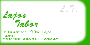 lajos tabor business card